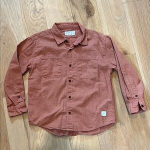 Zara Kids Rust Button-Down Shirt